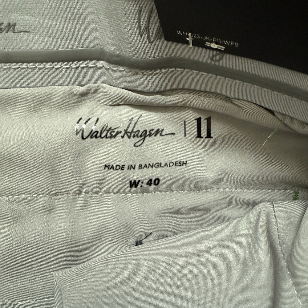 Walter Hagen Men's Flat Front Water Resistant Green 40~9" Inseam~AOP NWT~$70 - Picture 2 of 6
